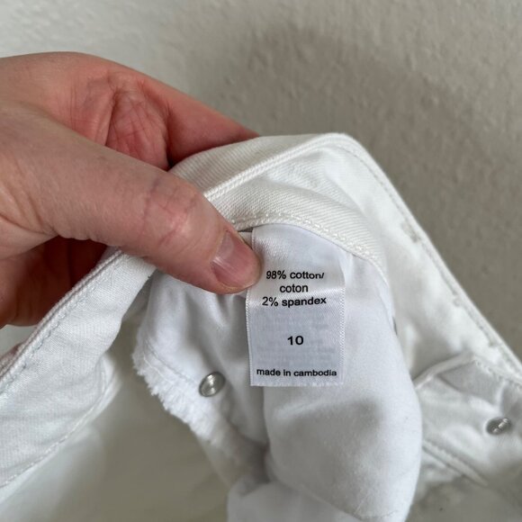 Maurices Womens White Cropped Mid Rise Denim Jeans Size 10 - Picture 5 of 9